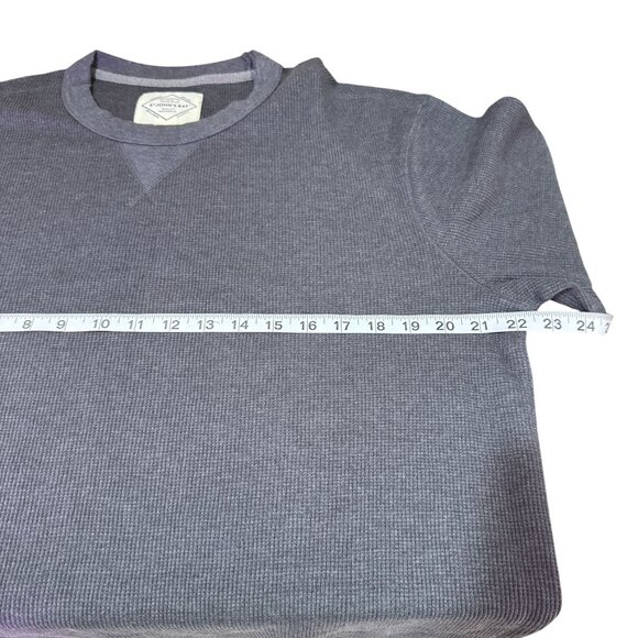 St. John’s Bay Men’s XL Thermal Long Sleeve Shirt Gray Waffle Knit Crewneck Top - Picture 5 of 7